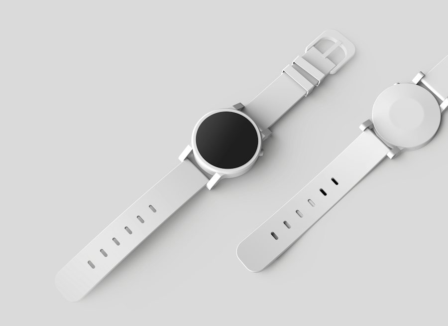 Minimal product photo of two watches on a light background